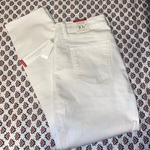 Talbots slim ankle white jeans